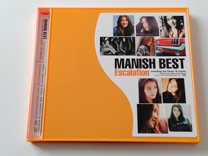 【美品/葉書付】MANISH BEST Escalation CD ZAIN RECORDS ZACL1049 98年初ベスト,マニッシュ,高橋美鈴,西本麻里,煌めく瞬間に捕われて,15曲