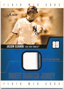 ☆ Jason Giambi MLB 2003 Fleer Flair Sweet Swatch Jersey 250枚限定 ジャージカード ジェイソン・ジアンビ