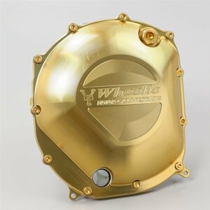 ♪CB1300SF/SB SC40/SC54 Wheelie ウイリー ビレット クラッチカバー ゴールドアルマイト仕上げ (H0116J06) 検索/エンジンカバー