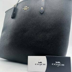 1円 【美品】コーチ COACH トートバッグ ビジネスバッグ ブリーフケース サフィアーノレザー 革 ブラック 黒 メンズ レディース