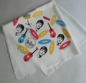 VINTAGE 当時物 The Beatles ビートルズ スカーフ 中古品　ビンテージ 難あり