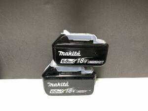 2個 マキタ 動作品 Makita 純正 Li-ion バッテリー BL1860B 6.0Ah 18V 雪マーク インパクト # BL1850 BL1860 BL1460 74 検索ワード 美品