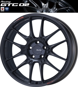 納期注意 業販品 直送品 ENKEI Racing GTC02 18インチ 7.5J+48 5-100 75φ MBK(ブラック) ホイール 4本 (個人宅)個人名での注文不可