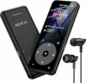 【ストレージUP】 MP3プレーヤー Bluetooth5.3 内蔵32GB AGPTEK ウォークマン HIFI スピーカー搭載 TFカード対応 128GBまで拡張可能 