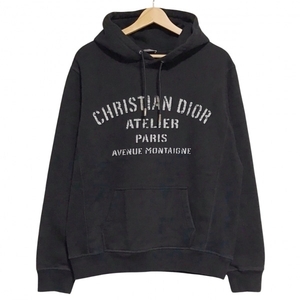 ディオール/クリスチャンディオール DIOR/ChristianDior パーカー サイズS 043J646A0531 - 黒×ライトグレー メンズ 長袖 トップス