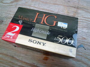 M5907 SONY HG 500 60分 2本セット 未開封 外装破れあり Beta ベータビデオカセットテープ（3008) レターパック（510円）発送