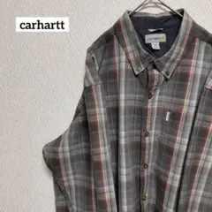 carhartt チェックシャツ 長袖 シンプル ゆるだぼ ビッグサイズ 2XL