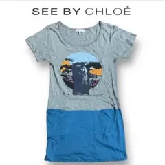 【匿名発送・送料無料】SEE BY CHLOE Tシャツワンピース カジュアル