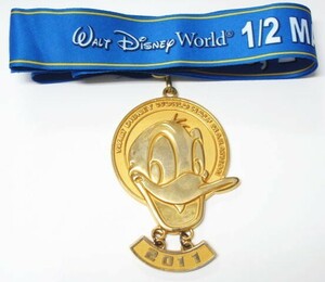 ディズニー　ドナルド　2011WDWハーフマラソンメダル　20011年WDWハーフマラソン　ディズニーワールド