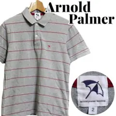 Arnold Palmer ワンポイント刺繍ロゴ ポロシャツ サイズ2 グレー