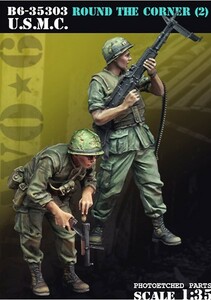 ブラボー6 B6-35303 1/35 ベトナム アメリカ海兵隊「曲がり角の先に」(2)(2体セット)