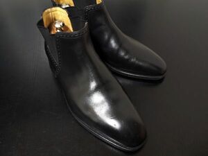 美品 ジョンロブ 7.5 JOHN LOBB サイドゴアブーツ 黒 8521