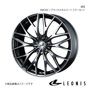 LEONIS/MX マークX 130系 4WD アルミホイール1本【19×8.0J 5-114.3 INSET43 BMCMC(ブラックメタルコート ミラーカット)】0037448