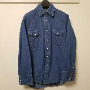 Wrangler ラングラー DENIM WESTERN SHIRTS デニムウエスタンシャツ 70127MW 15ｘ34 インディゴ 長袖 トップス 03I2501