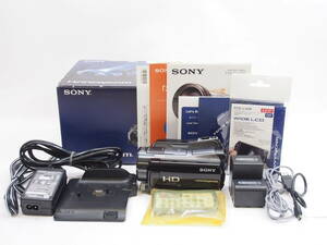 【美品】◎SONY ソニー HDR-SR12 デジタルビデオカメラ HDD120GB ハンディカム フルHD 液晶保護フィルム付