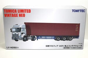 TOMYTEC 1/64 トミカリミテッドヴィンテージネオ LV-N292 a 日野 プロフィア 40ft 海上コンテナトレーラ (東邦車輌 TC36H1C34) 銀 ■5506-2