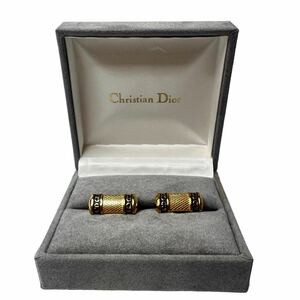 即決★Christian dior★ 箱付き クリスチャンディオール カフスボタン ゴールド　カフリンクス