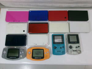 ジャンク　ニンテンドー　3DS/new3DSLL/DSi/DSLite/GBA/GBC　14台おまとめセット