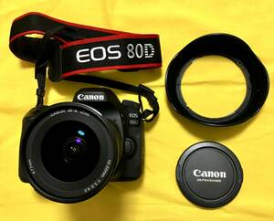 ◆★Canonキャノン EOS 80D デジタル一眼レフカメラ・ズームレンズ４本付属等：使用保管品★◆預かり出品＊＊