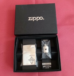 Zippo/ジッポー 　純銀オニキス付石入れセット　1999年製