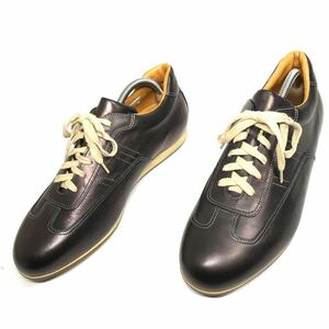 未使用品【サントーニ】本物 Santoni CLUB 靴 26.5cm スニーカー カジュアルシューズ 本革 レザー 男性用 メンズ イタリア製 7 1/2