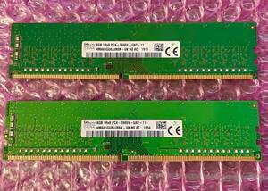 W089☆ SK hynix DDR4 PC4-2666V-UA2-11 8GB×2 計16GB デスクトップ用メモリ Memory メモリー 動作確認済み 