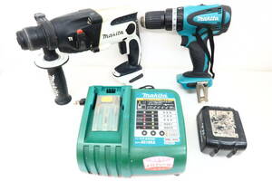 makita 充電式振動ドライバドリル HP440D 14.4V/16mm充電式ハンマドリル HR162D 14.4V /充電器 DC18RA T/バッテリー 14.4V 3.0Ah セット