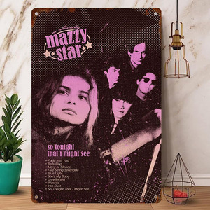 Rock Poster / ロックポスター【 マジー・スター / Mazzy Star 】メタル ポスター/ブリキ看板/ヴィンテージ/メタルプレート-1