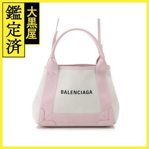 BALENCIAGA バレンシアガ　ネイビーカバす XS キャンバス／レザー　アウトレット　433