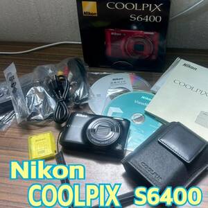 未使用 ◆ Nikon ◆ COOLPIX S6400 光学12倍ズーム コンパクトデジタルカメラ ◆ ニコン ◆ 保証書 箱入り
