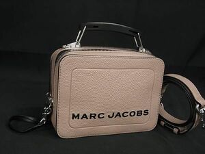 1円 ■美品■ MARC JACOBS マークジェイコブス レザー 2WAY ハンドバッグ ショルダー 斜め掛けかばん レディース ピンクベージュ系 FA6116