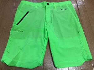 OAKLEY GOLF(オークリーゴルフ) 春夏 吸汗速乾、軽量 、ストレッチ、肌面ドライ ハーフパンツ FOA403529((NEON GREEN)９２