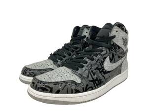 NIKE ナイキ AIR JORDAN 1 RETRO HIGH OG エア ジョーダン 1 レトロ レベリオネア スニーカー 555088-036 27cm US9 黒×白×グレー/028