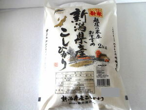 【送料無料】令和5年度産 新米　新潟県産こしひかり2キログラム×60