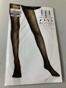 ATSUGI ASTIGU 薄手タイツ 黒 黒いシアータイツ 25デニール S-M ブラック アツギ アスティーグ tights