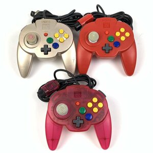 HORI ホリパッドミニ64 ニンテンドウ64 コントローラー ホリコン まとめ売り 3個セット＊動作未確認品【GH】