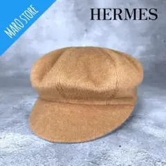 【超美品】HERMES 最高級 キャメル 100% キャスケット ハット 帽子