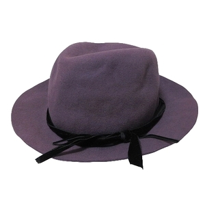カシラ CA4LA HOWL コラボ ハット 帽子 中折れ帽 ウール リボン 紫 パープル ■GY01 X メンズ