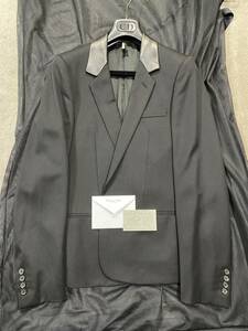 超希少！！新品！ 付属品完備 ！dior homme ディオールオム 5EH2021083 襟レザージャケット46 エディ期 スモーキングチューブジャケット