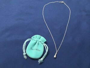 TIFFANY&CO. ティファニー エルサ・ペレッティ ティアドロップ しずく型 ネックレス 留具 PERETTI刻印 シルバー925 2.6g 保存袋付