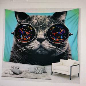 タペストリーB35　猫　壁アート　個性派　壁飾り　布ポスター　デコレーション