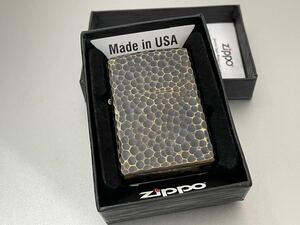 1円 ZIPPO 手打ち槌目 ライター ジッポ Zippoオイルライター真鍮製 未使用 喫煙グッズ 00356新品
