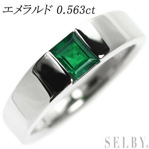 Pt900 エメラルド リング 0.563ct 新入荷 出品1週目 SELBY