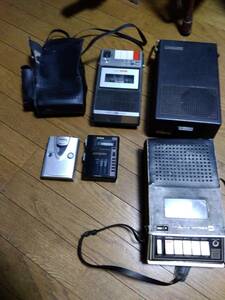 古いカセットレコーダー　ジャンク品　ソニー、アイワ、ビクター（ステレオ８）、ナショナル　アンティーク　部品取りに