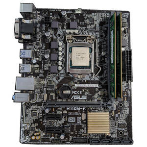 【中古】ASUS H110M-K ＋ CPU(i5 6500)、メモリ(4GBx2＝8GB)セット