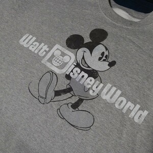 中古 古着 ★ アメリカ Walt Disney World ミッキーマウス スウェット トレーナー グレー XL ディズニーランド TDL アメカジ