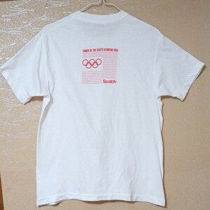 【非売品】【限定品】Ｔシャツ　Hanes　1988年 オリンピック　スコッチテープ　3M　スコッチ　ヘインズ　古着　80s　五輪　昭和レトロ　VHS