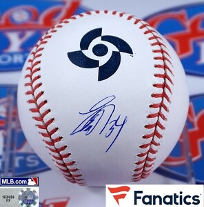 GE★MLB初サイン会品！吉田正尚2023年直筆サイン+背番号34入りWBC公式ボール#FANATICS/MLB機構証明☆大谷翔平,佐々木朗希,山本由伸 優勝