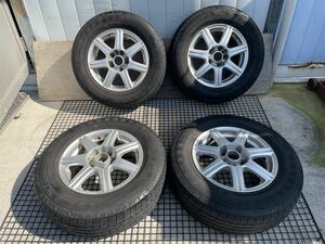 社外品 205/70R15 6J+25 ４穴、５穴 PCD114.3 マルチ 15インチ 2014、2015年製 タイヤホイール 4本セット 68