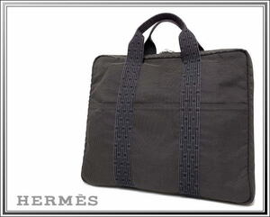 ☆HERMES/エルメス エールラインPCケース ビジネスバッグ グレー送料税込み！